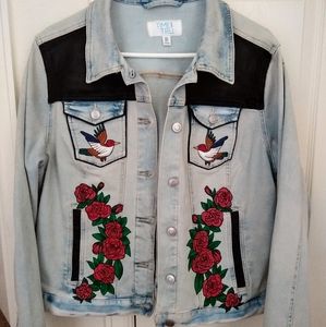 Women's fashion hand painted denim jacket